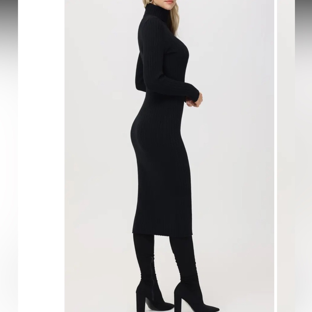 525 America Rib Dress |Turtleneck | Size L - Picture 3 of 16